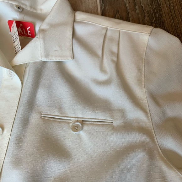 ✨ NWT Vintage 70’s Cream Light Jacket Button Down - Picture 9 of 11